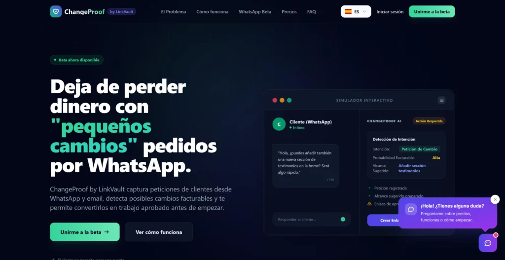ChangeProof app