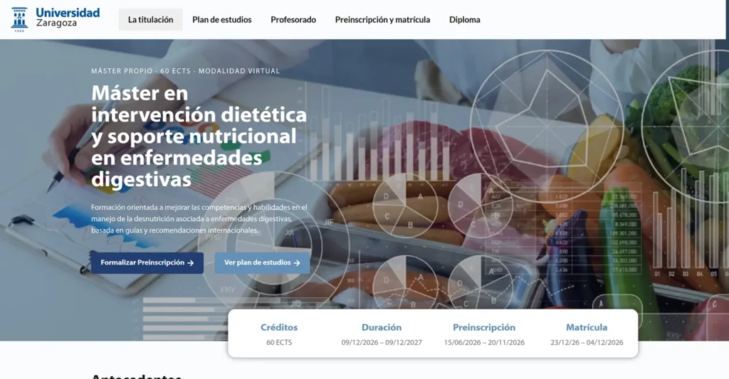 Web Master en nutrición digestiva